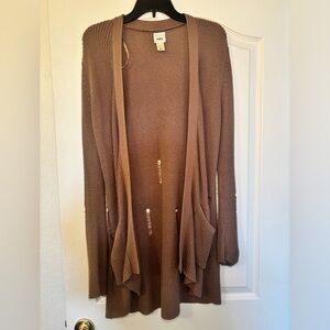 brown daytrip distressed cardigan